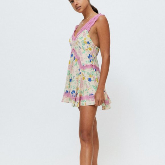 Urban Outfitters | Dresses | Uo Tiffany Lace Trim Mini Dress | Poshmark